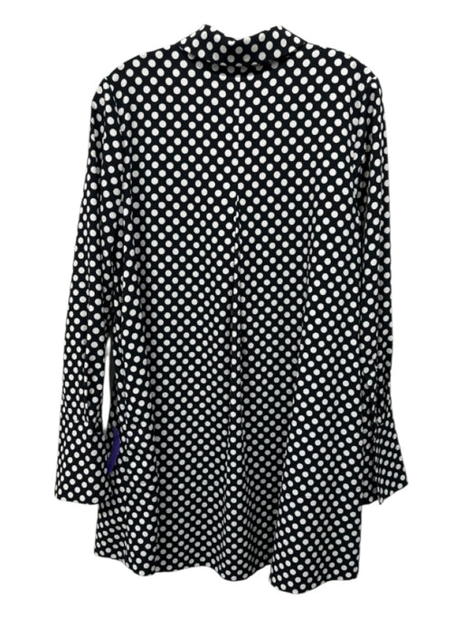 Essentiel Antwerp Size 38/S Black & White Polyester 3/4 Button Polka Dot Dress Black & White / 38/S