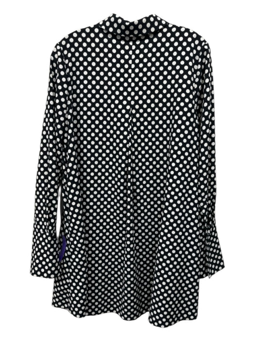 Essentiel Antwerp Size 38/S Black & White Polyester 3/4 Button Polka Dot Dress Black & White / 38/S