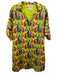 Emily McCarthy Size M Yellow & Multi Cotton Blend Flora & Fauna Big Cats Dress Yellow & Multi / M