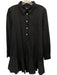 Tuckernuck Size L Black Cotton Blend Long Sleeve 1/2 Button Collared Dress Black / L