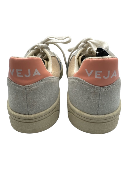 Veja Shoe Size 6 Beige, Blue & Pink Leather Upper Suede Perforated Sneakers Beige, Blue & Pink / 6
