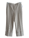 Zara Size XS Ivory & Black Polyester Blend High Rise Zip Fly Grid Pants Ivory & Black / XS
