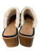 Bernardo Shoe Size 7.5 Black Leather Wood Sole Almond Toe Fleece Platform Shoes Black / 7.5