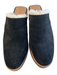 Bernardo Shoe Size 7.5 Black Leather Wood Sole Almond Toe Fleece Platform Shoes Black / 7.5