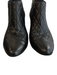 Chanel Shoe Size 37 Black Leather Quilted Almond Toe Back Zip Booties Black / 37