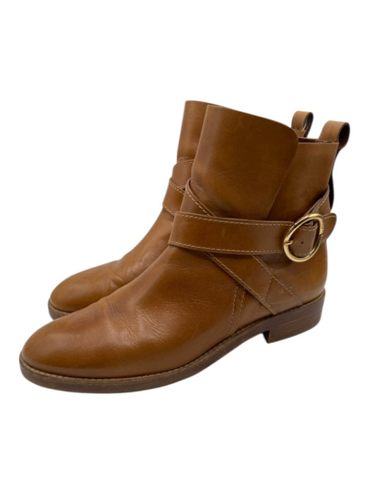 See By Chloe Shoe Size 41 Brown Leather goldtone hardware Buckle Booties Brown / 41