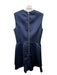 Carven Size 38 Navy Polyester Blend Tiered Sleeveless Back Zip Dress Navy / 38