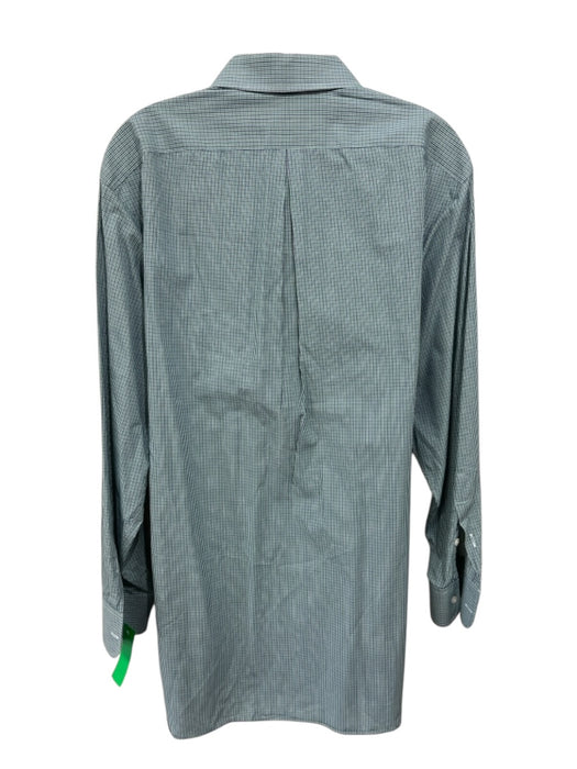 Miller Brothers Size Est XL Green & Blue Cotton Micro Men's Long Sleeve Shirt Green & Blue / Est XL