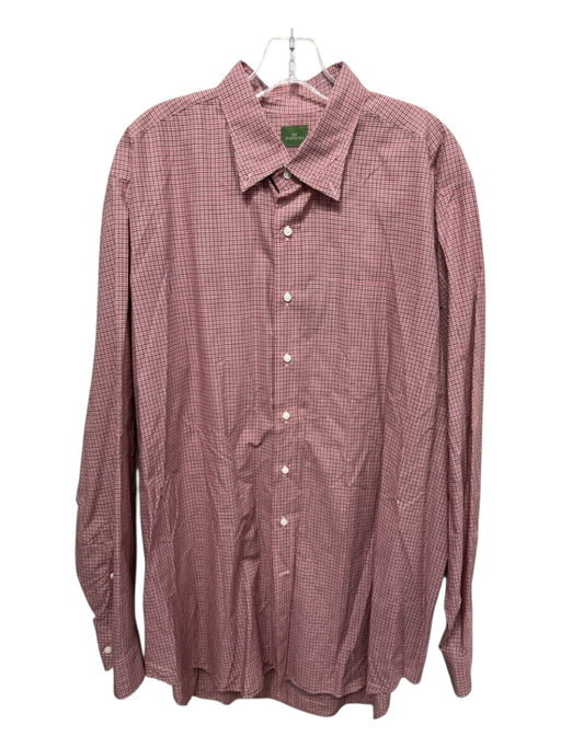 Sid Mashburn Size XL Red & Brown Cotton Plaid Button up Men's Long Sleeve Shirt Red & Brown / XL