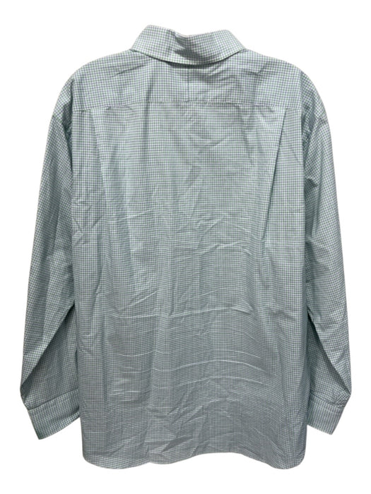Hamilton Size Est L Green & White Cotton Plaid Button Up Men's Long Sleeve Shirt Green & White / Est L