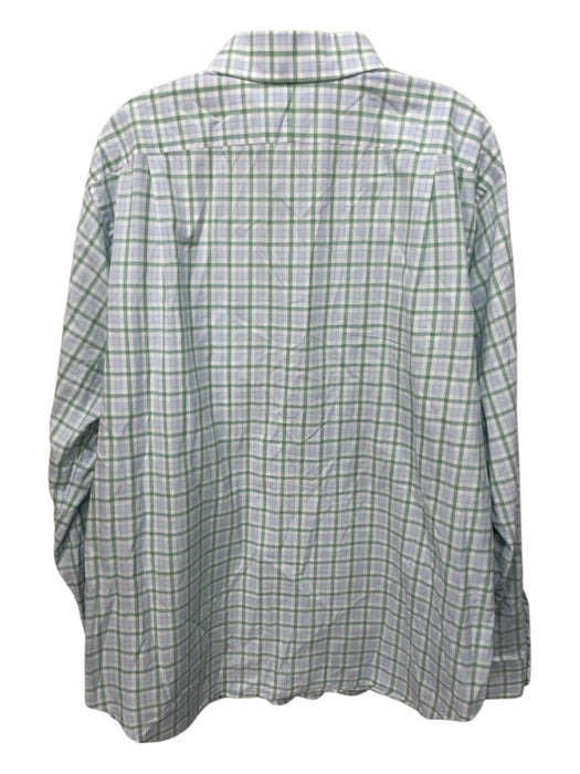Hamilton Size XL Green & Light Blue Cotton Plaid Button Up Long Sleeve Shirt Green & Light Blue / XL