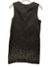 Ann Mashburn Size Small Gray Polyester Blend Sleeveless Floral Lazer Cut Dress Gray / Small