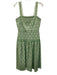Shoshanna Size 6 Green & White Polyester Blend Sleeveless Tiered Midi Dress Green & White / 6