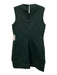 Carven Size 42 Dark Green Cotton Sleeveless Paneled Back Keyhole Dress Dark Green / 42
