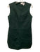 Carven Size 42 Dark Green Cotton Sleeveless Paneled Back Keyhole Dress Dark Green / 42