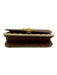 Tory Burch Tan & beige Leather & Wicker Flap Logo Chain Strap Clutch Bag Tan & beige / Mini