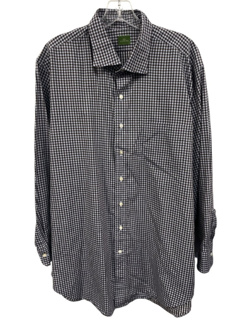 Sid Mashburn Size XL Brown & Blue Cotton Plaid Button Up Men's Long Sleeve Shirt Brown & Blue / XL