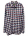 Sid Mashburn Size XL Blue & Red Cotton Plaid Flannel Button up Long Sleeve Shirt Blue & Red / XL