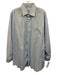 Hamilton Size Est XL Blue Cotton Solid Button Up Men's Long Sleeve Shirt Blue / Est XL