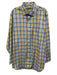 Sid Mashburn Size XL Blue & Yellow Cotton Plaid Button Up Long Sleeve Shirt Blue & Yellow / XL