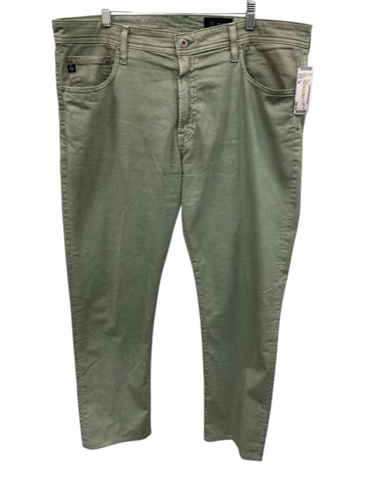 AG Size 38 Light Green Cotton Blend Solid Khakis Men's Pants Light Green / 38