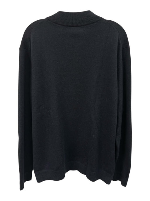 Masters Size XXL Blue Cashmere Blend Solid Quarter Zip Men's Sweater Blue / XXL