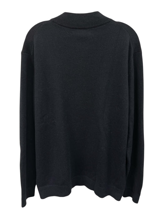Masters Size XXL Blue Cashmere Blend Solid Quarter Zip Men's Sweater Blue / XXL