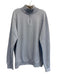 Johnstons of Elgin Size XL Light blue Cashmere Solid Quarter Zip Men's Sweater Light blue / XL