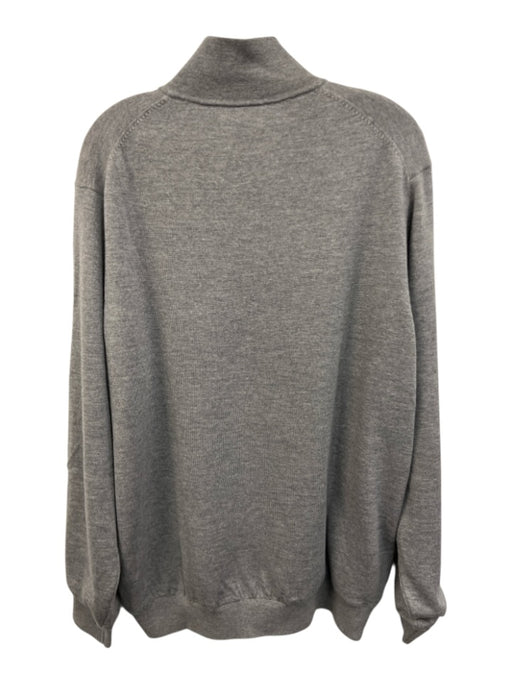Fairway & Greene NWT Size XL Gray Wool Blend Solid Quarter Zip Men's Sweater Gray / XL