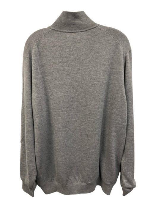 Fairway & Greene NWT Size XL Gray Wool Blend Solid Quarter Zip Men's Sweater Gray / XL