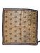 Coach Tan, White & Brown Silk Square Logo Striped Detail scarf Tan, White & Brown / Medium