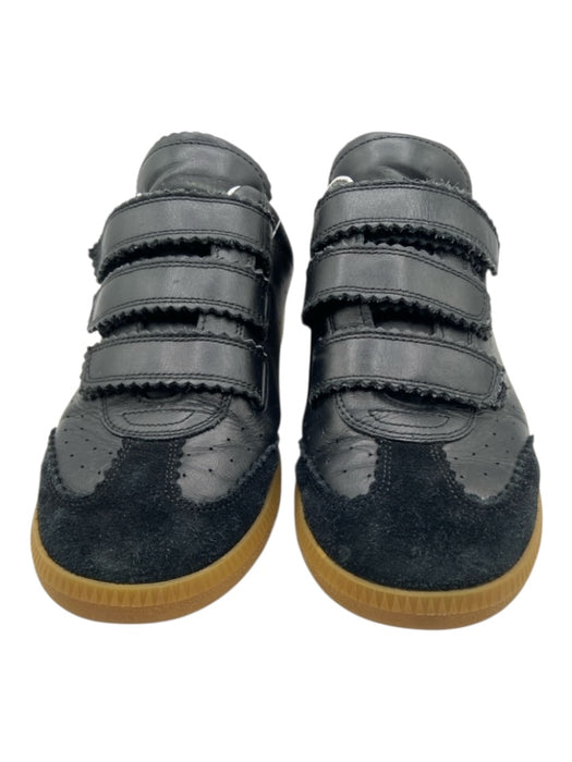 Isabel Marant Shoe Size 37 Black & White Leather Velcro Strap Low Top Sneakers Black & White / 37