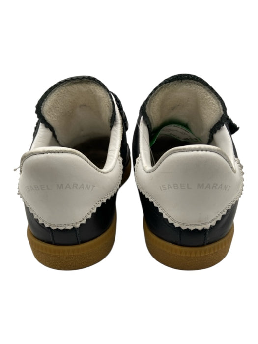 Isabel Marant Shoe Size 37 Black & White Leather Velcro Strap Low Top Sneakers Black & White / 37
