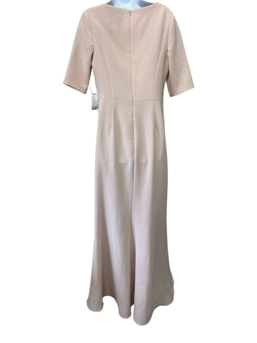 Rickie Freeman for Teri Jon Size 8 Beige Pink Polyester 1/2 Sleeve Gown Beige Pink / 8