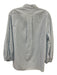 Ann Mashburn Size L White & Light Blue Cotton Striped Long Balloon Sleeve Top White & Light Blue / L