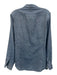 Ann Mashburn Size XL Blue Cotton & Linen Long Sleeve Button Up Collared Top Blue / XL