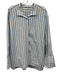 Frame Size Large White, Blue, Navy Cotton Long Sleeve Striped Button Front Top White, Blue, Navy / Large