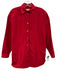 Ann Mashburn Size Small Red Silk Long Sleeve Button Front Collar Top Red / Small