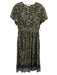 Ulla Johnson Size 8 Black, Yellow, Blue Cotton Blend Ruffle Cap Sleeve Dress Black, Yellow, Blue / 8