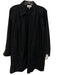 Ganni Size 36 Black Cotton Long Sleeve Eyelet Button Front Gathered Dress Black / 36