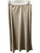 Ann Mashburn Size Medium Silver Taupe Silk Elastic Waist Midi Skirt Silver Taupe / Medium
