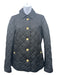 Burberry Size S Black Black Rhodium & Moissanite Novacheck Button Detail Jacket Black / S