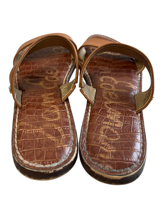 Sam Edelman Shoe Size 8 Brown Leather Upper Balance Man Made Solid Straps Shoes Brown / 8