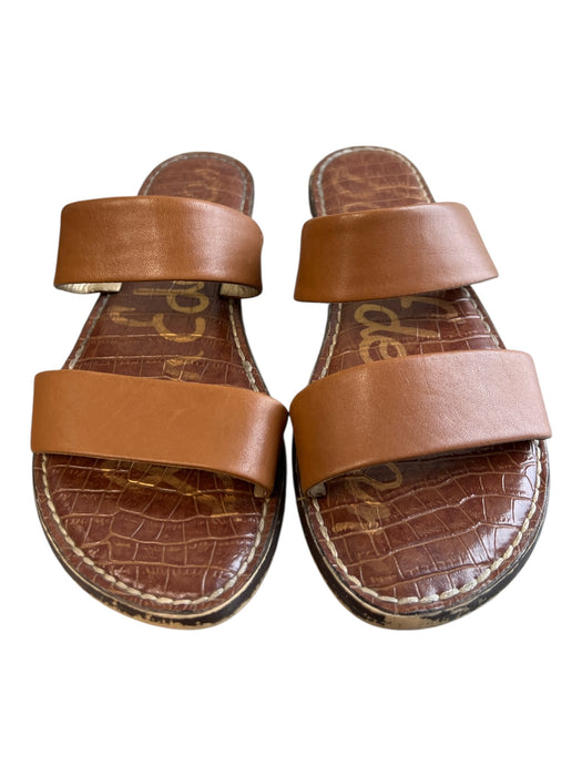 Sam Edelman Shoe Size 8 Brown Leather Upper Balance Man Made Solid Straps Shoes Brown / 8