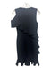 Michael Kors Size 4 Black Virgin Wool Blend Sleeveless Ruffle Detail Maxi Dress Black / 4