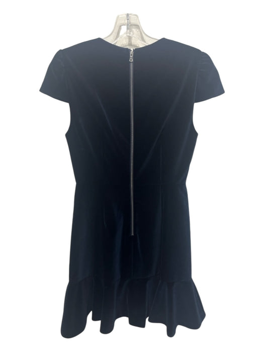 Alice + Olivia Size 4 Navy Micro Polyester Blend Velvet Cap Sleeve Dress Navy / 4