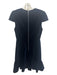 Alice + Olivia Size 4 Navy Micro Polyester Blend Velvet Cap Sleeve Dress Navy / 4