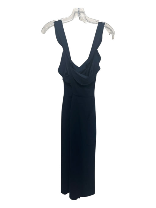 Reiss Size S Navy Polyester Sleeveless Criss Cross Back Back Zip Jumpsuit Navy / S