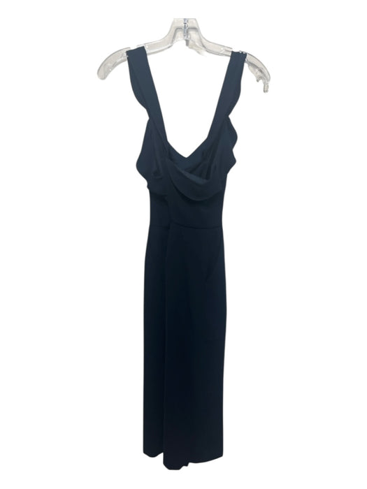 Reiss Size S Navy Polyester Sleeveless Criss Cross Back Back Zip Jumpsuit Navy / S