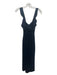 Reiss Size S Navy Polyester Sleeveless Criss Cross Back Back Zip Jumpsuit Navy / S